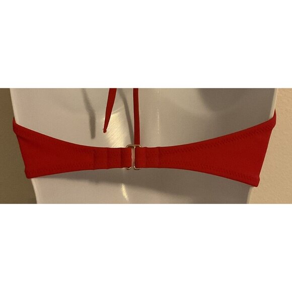 34C Womens Light Lift Long Line Elastic Trim Triangle Bikini Top - Shade & Shore - Picture 3 of 4